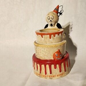 Yankee Candle Boney Bunch Skeleton "Happy Birthday Boney" Tea NEW Halloween